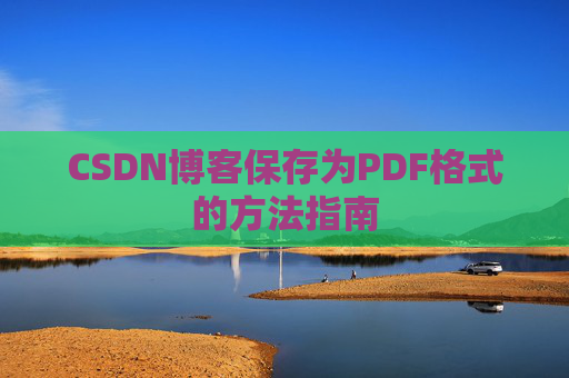 CSDN博客保存为PDF格式的方法指南