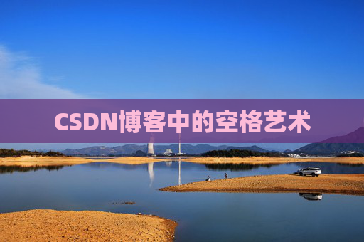 CSDN博客中的空格艺术